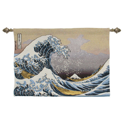 Tenture murale en coton Great Wave of Kanagawa