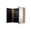 Ontario Oak Black Double Cabinet