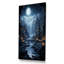 Moonlit Cliffside Mistery Landscape II - lune, art mural-944293865-977959728