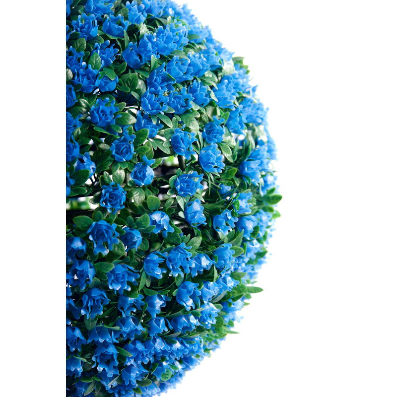 Faux Plant, Blue, 38cm H x 38cm W x 38cm D
