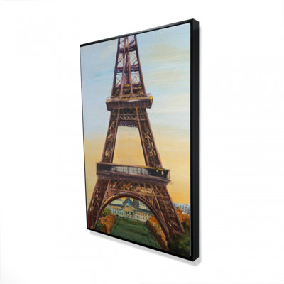 Eiffel Tower by Dawn - Framed Canvas for Living Room Decor