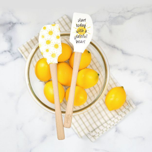 Spatulart® Grateful Heart Wood Handled Spatula
