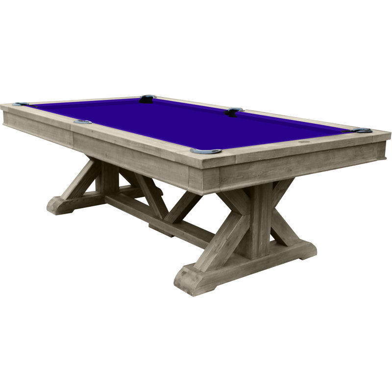 Brazos River Weathered 8' Slate Pool Table with Professional Installation Included, Weathered Gray, Purple