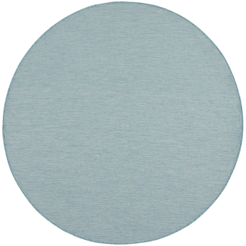 Tapis turquoise Mirvete, Rond 6 pi
