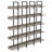 5 Tier Bookcase Home Office Bookshelf, Industrial Style Shelf with Metal Frame-1822714346-1864945119