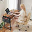 Bureau d'ordinateur Petit bureau pour chambre à coucher Bureau d'écriture pour bureau avec espace de rangement Sac en tissu pour sac d'écouteur-111949453