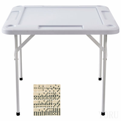 Table de jeu Mahjong pour 4 joueurs et 4 porte-gobelets noirs