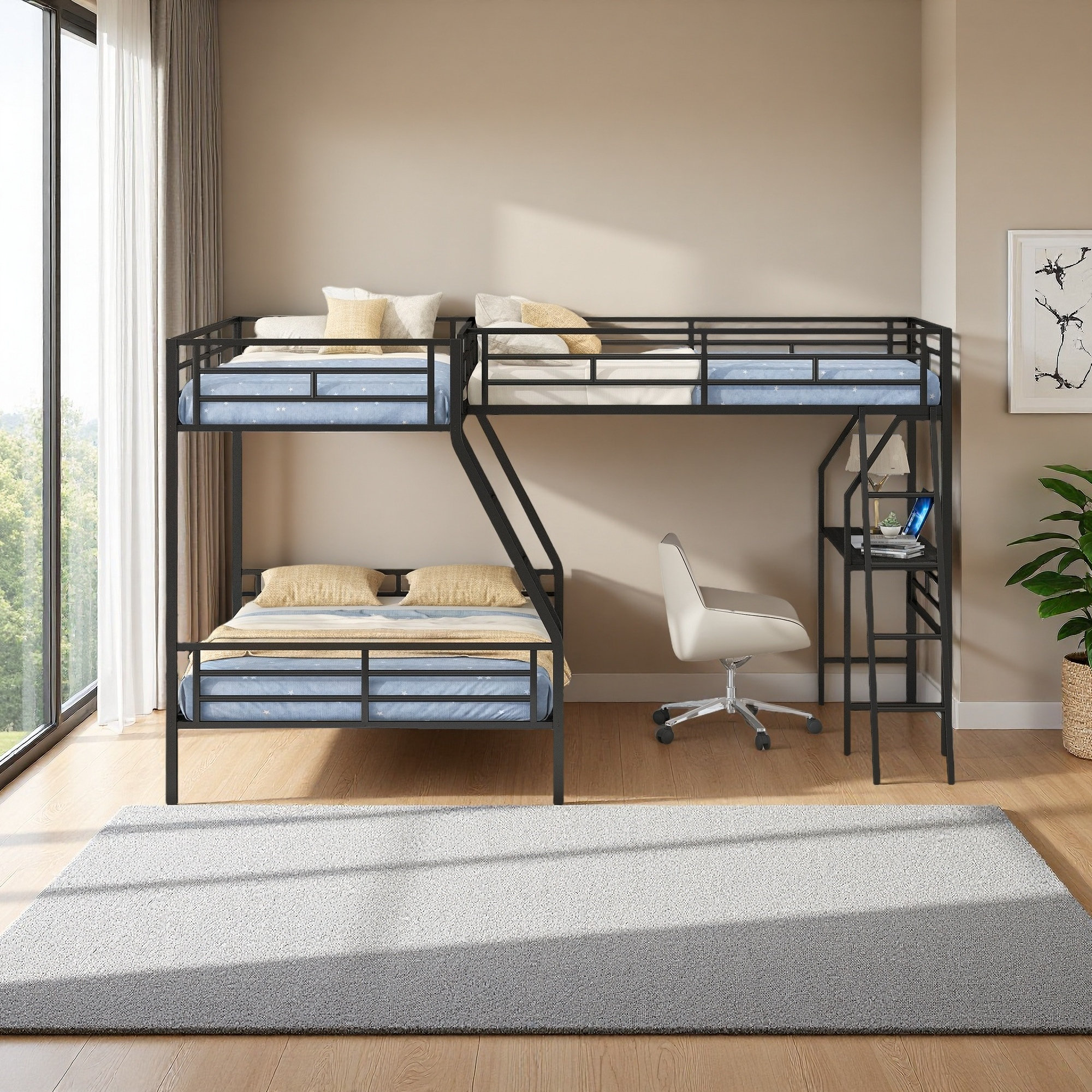 Isabelle & Max™ Twin Over Full Bunk Bed With A Twin Size Loft Bed ...