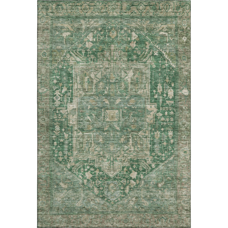 Premium Machine Washable Larock AMF1240 Medallion Rug