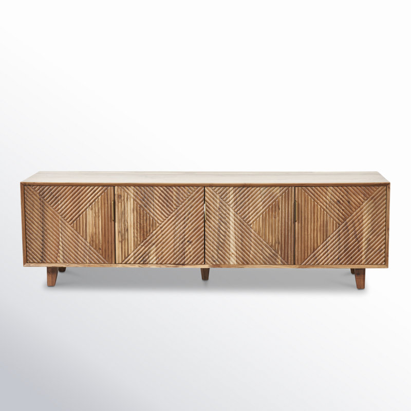 Shaurya Unfinished TV Stand for TVs up to 75", Brown