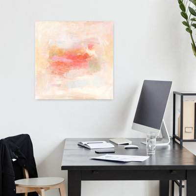 Art contemporain abstrait rosé