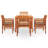 Square 4 - Person Dining Set with Cushions-545941527-545941528