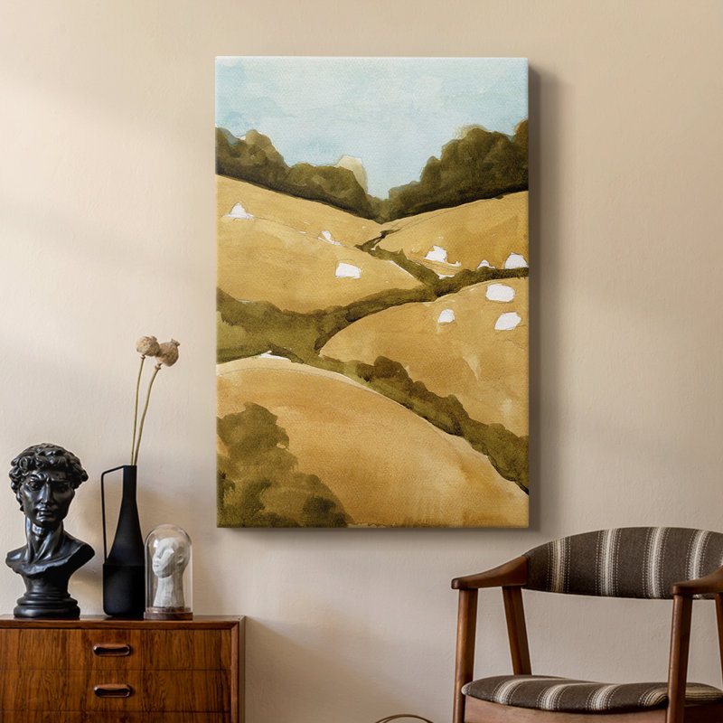 Scattered Sheep I -Custom Wrapped Gallery Cavas