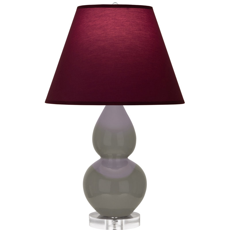 Petite lampe d'appoint à double gourde, Cendré, Prune / lavande
