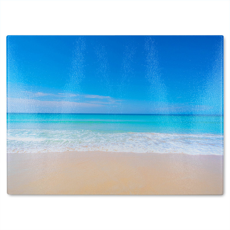 Nature landscape sea in sunny day Designer Glass Chopping Board