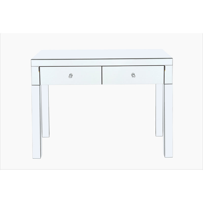 Mirror Desktop Dressing Table, 2 Drawer Dressing Table, Suitable for Female and Girl Home Offices