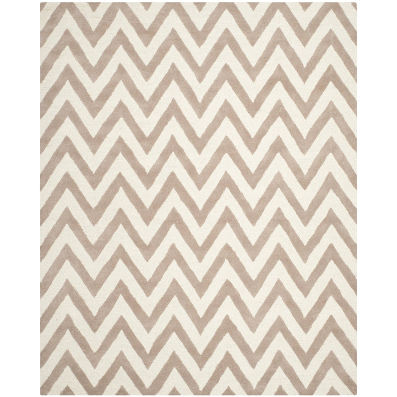 Tapis en laine touffeté à la main Sanyla, Carré 8 pi