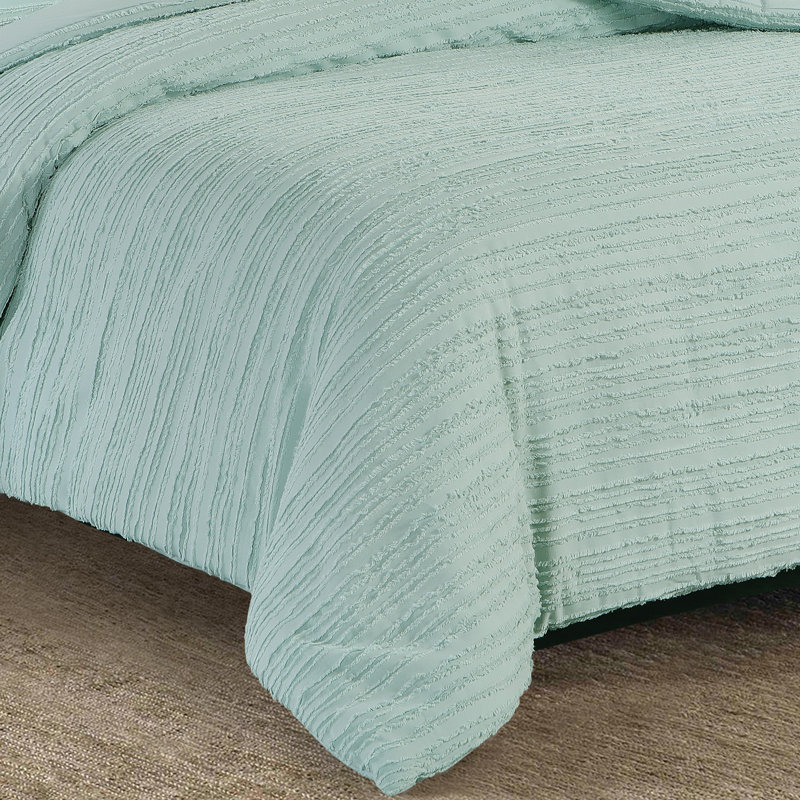 Ensemble d'édredon 4 pièces pour cils, Courtepointe très grand, 2 taies décoratives et, Verre de mer