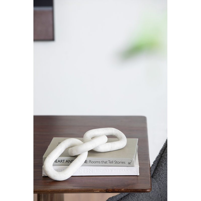 Sculpture chaîne en marbre Cienna, Blanc