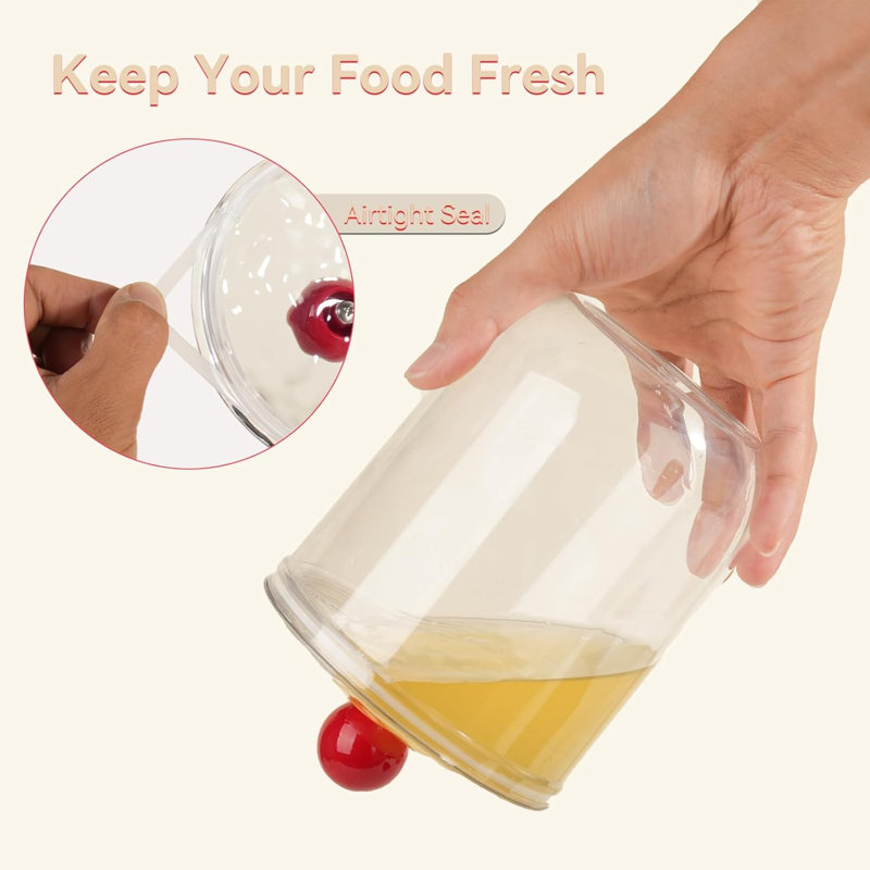 Paquet de 2 pots à bonbons avec couvercles - contenants de rangement en plastique transparent de 47 et 30 oz pour apothicaire hermétique pour la cuisine