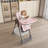 Adjustable High Chair Pink 0 - 6 Years, With Reinforced Steel Frame, Tip Base, Detachable Dual Layer Tray, 5 Height Settings, And Ergonomic Design For Bedroom Dining-920331367