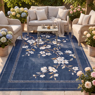 Tapis Moonpath à motifs floraux or, blanc, gris et brun, antidérapant, à poils courts, pour l'intérieur et l'extérieur, adapté aux animaux de compagnie, idéal pour le salon, la chambre, la salle à manger, l'entrée, le couloir, le bureau, la cuisine, les zones de passage intensif, facile à nettoyer, imprimé, ultra doux, à bords ourlés et lavable.