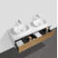 Ensemble de meuble-lavabo double mural 55,1 "Fiona