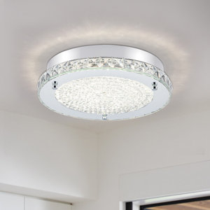 Laurann Crystal LED Flush Mount Ceiling Light Hallway Lighting Fixtures Bathroom Ceiling Light