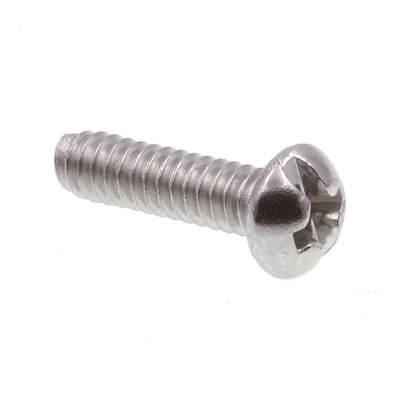 Machine Screws, Round Head, Phillips/Slotted Combination Drive, #6-32 x 1/2 in. (100 Pack)