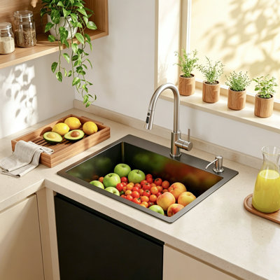 Drop-In Single Bowl Stainless Steel Kitchen Sink