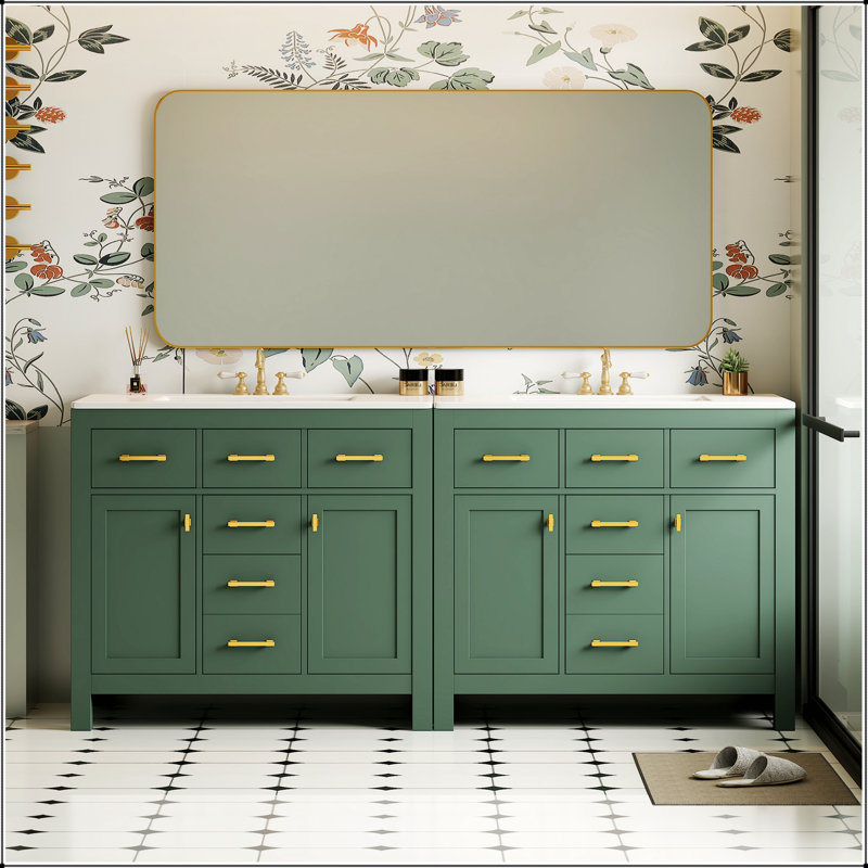 72 Inch Modern Freestanding Bathroom Vanity Set With Ceramic Sink And Ample Storage, Durable Solid Wood Frame And Sleek Design
