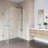 Pacifica 34" W x 46" D x 73" H Hinged Frameless Shower Enclosure with 3/8  Clear Glass-50816878