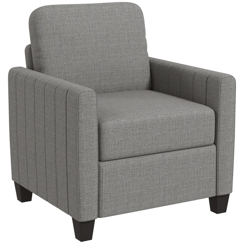 Upholstered Armchair, Grey