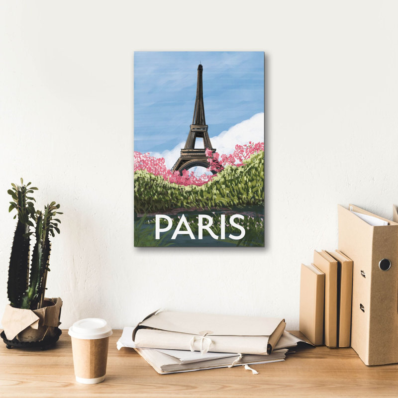 «Take Me To Paris 2» par Omar Escalante, art mural sur toile, H 18 po x l 12 po x P 0,75 po