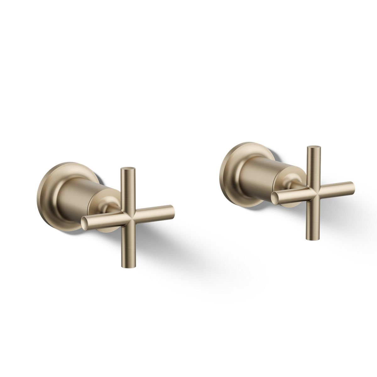 Purist High-Flow Bath Valve Trim with Cross Handle, Vibrant Brushed Bronze