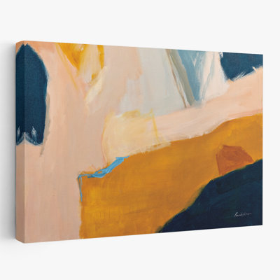 Golden Gate - abstrait bleu contemporain doré