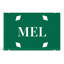 Thurlow Melbourne World Football City Monogramme Diamant de Luxe — Blanc Vert Blanc — Toile Murale-1149280400