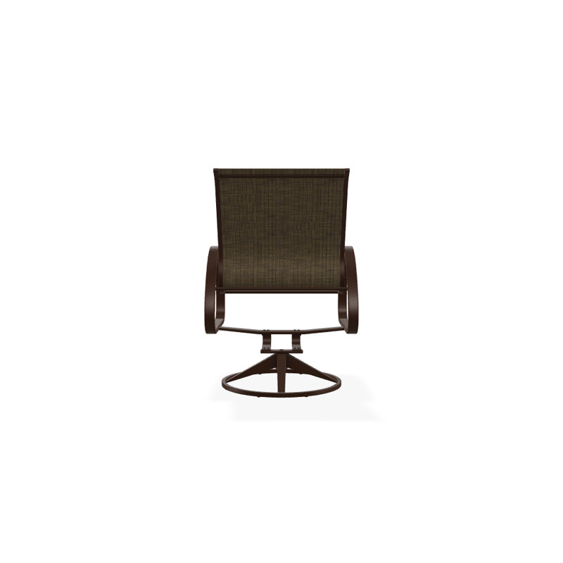 Aruba 1 Outdoor Dining Armchair, Textured Kona, Atlantis Royal Blue Sunbrella®