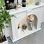 White Manufactured Wood Freestanding Fireplace