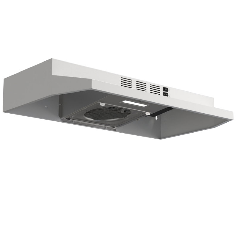 Hotte sous un meuble convertible Tieasy 30 pouces 250 pieds cubes par minute avec lumière incluse, Blanc