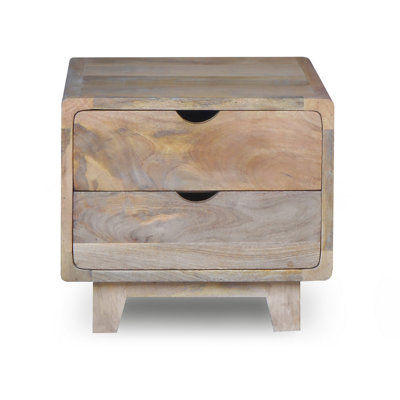 Paquette 55cm W Solid Wood Bedside Table