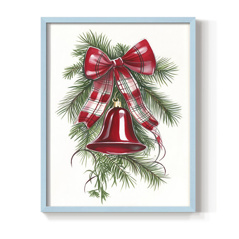 Framed Print - Solid Wood, 15" H x 12" W, Blue