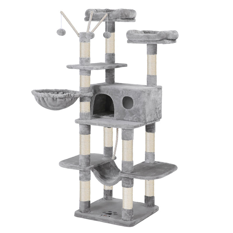 Mccusker 64.6'' H Cat Tree, Light Gray