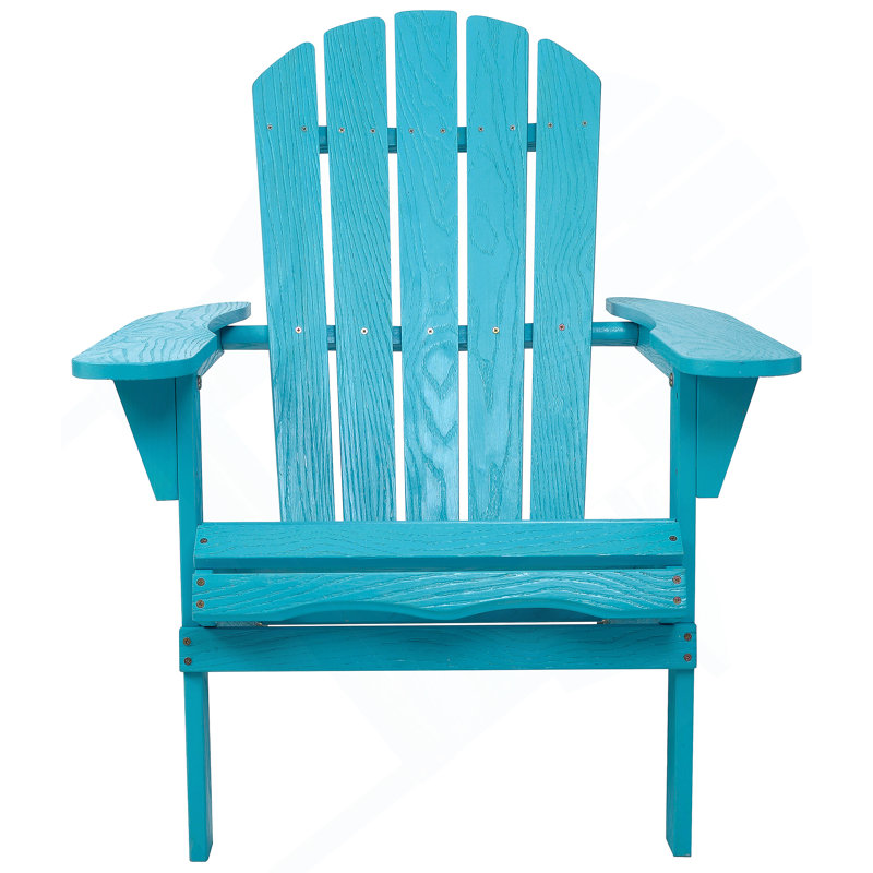 Wood Lounge Patio Chair For Garden Outdoor Wooden Folding Embossed Adirondack Chair Solid Cedar Wood Lounge Patio Chair With Wood Grain