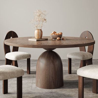 Table de salle à manger en bois de noyer foncé