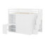 Lit mezzanine avec garde-robe, bureau et tablettes-577246019