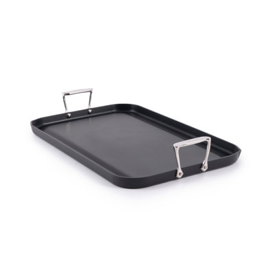 Batterie de cuisine All-Clad HA1 Expert, plaque chauffante antiadhésive à double brûleur, 13 po x 20 po