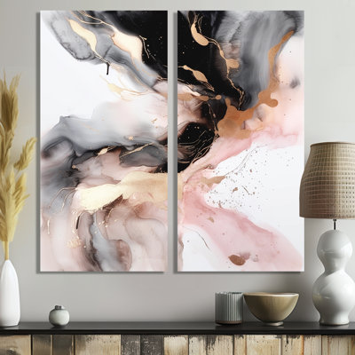 «Pink», art texturé sur toile rose