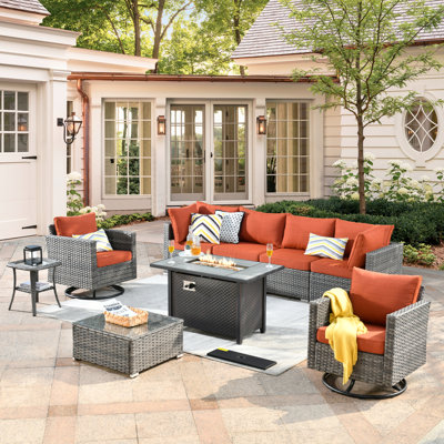 Outdoor Furniture 9 Pieces Set With Stove by XIZZI