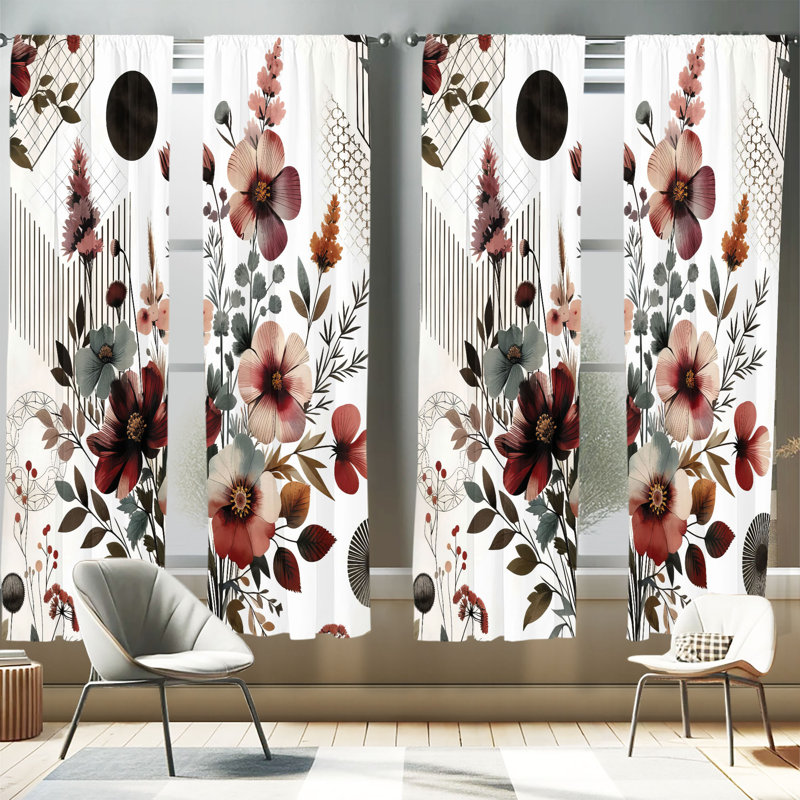 Rideau semi-transparent en microfibre, L 56 po x L 95 po